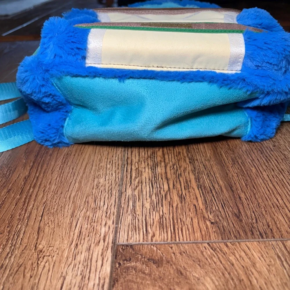 Disney Star Wars Young Jedi Adventures Nubs Plush Backpack Blue Fuzzy Bag